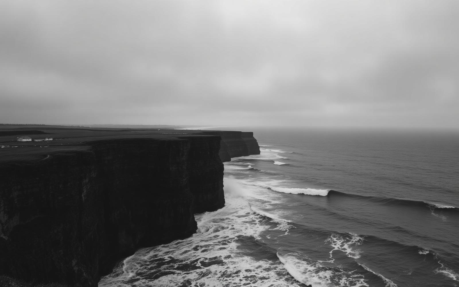 Coastal cliffs and ocean